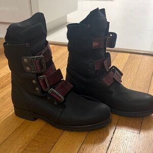Fly London Stif Military Black Women’s Boots Size 9-9.5 (EU 40)